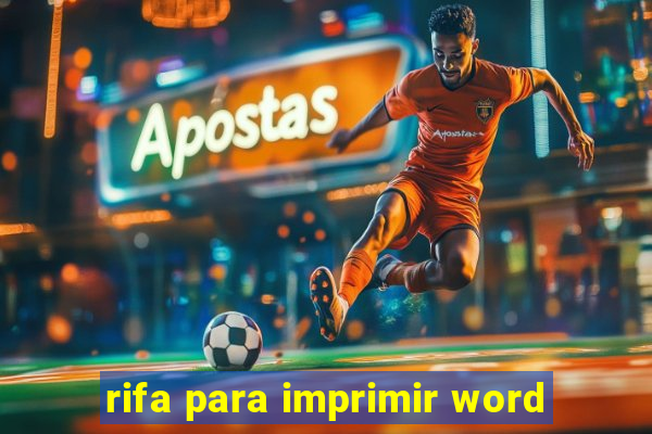 rifa para imprimir word